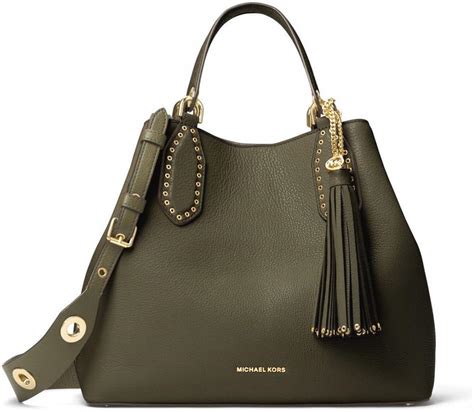 michael kors brooklyn leather tote|brooklyn large leather shoulder bag.